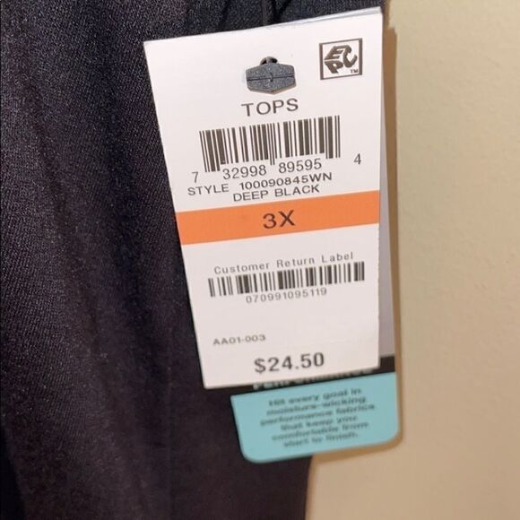 NWT Ideology black plus T shirt short sleeves 3X - Picture 4 of 5